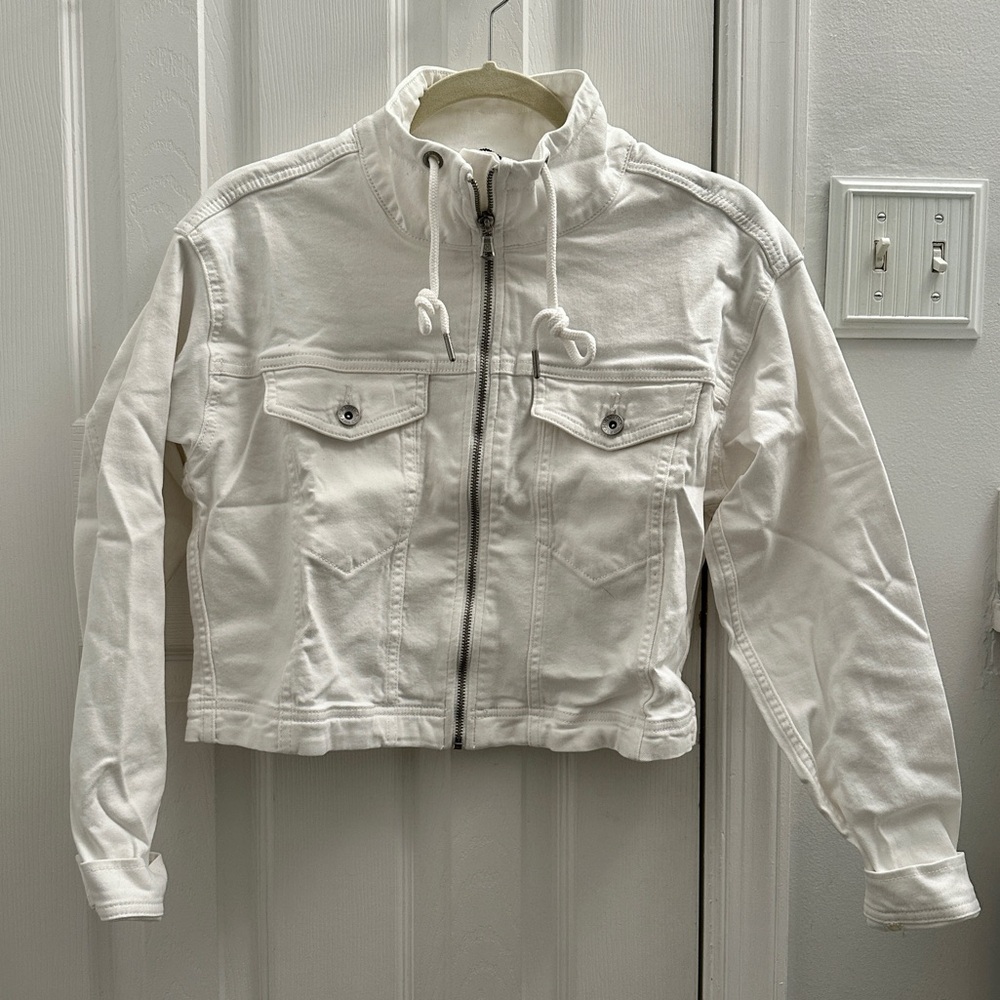 NWT Nautica White Denim Jacket